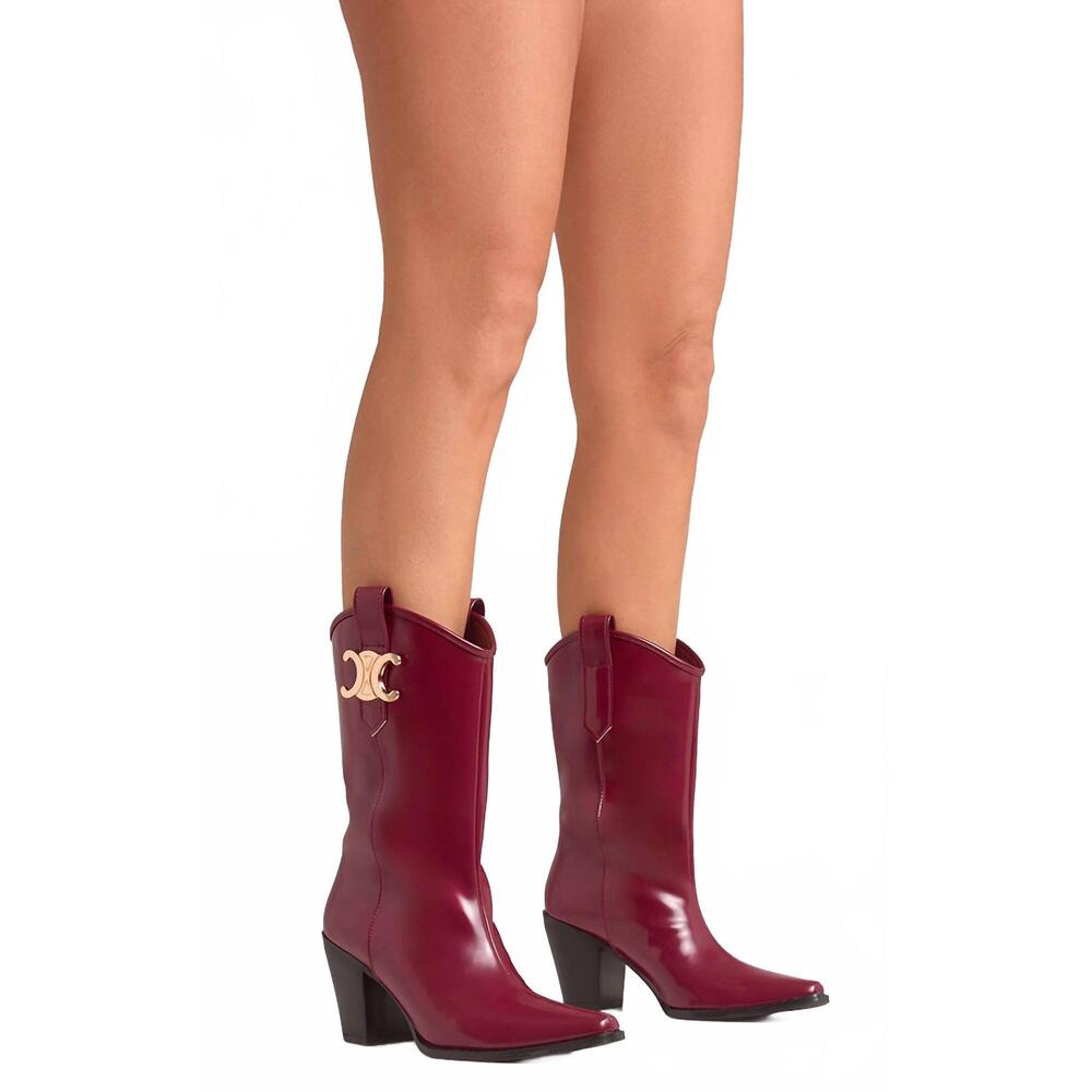 NEW LEMONADE women's cecily aman western boots in burgundy - Picture 2 of 3